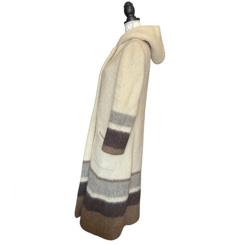 Vintage 70s Icelandic Wool Trench Coat Hooded by Hilda LTD